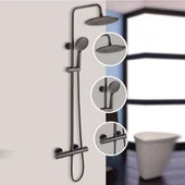 Телескопично тръбно окачване със смесител с термостат Соланж INTER CERAMIC - Thumbnail 1