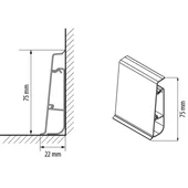 Бял външен ъгъл за перваз за боядисване Hi – Line Prestige CEZAR - Thumbnail 2