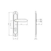 Бяла дръжка за секретна брава с топка 70 мм Силистра SONICO - Thumbnail 2