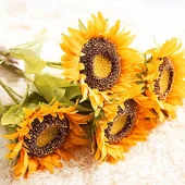 Декоративен стрък Слънчоглед 77 см - Thumbnail 1