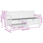 Градинска Пейка за Съхранение Кафяво 228 x 60 x 90 см - VL42001961 - Thumbnail 12