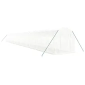 Оранжерия със стоманена рамка бяла 44 м² 22x2x2 м - Thumbnail 2