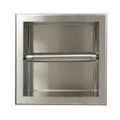 Поставка за тоалетна хартия за вграждане 17.3x17.3x8.6 см инокс BALNEO - Thumbnail 1