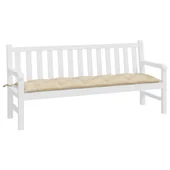 Възглавница за градинска пейка бежова 180x50x7 см оксфорд плат - VL361624 - Thumbnail 3