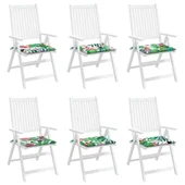 Възглавници за градински столове 2 бр шарени 40x40x4 см плат - VL361019 - Thumbnail 4