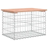 Градинска пейка дизайн габион 63x44x42 см дугласко дърво масив - VL834354 - Thumbnail 5