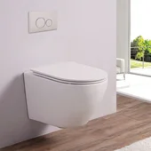 Порцеланова тоалетна чиния, стенен монтаж - Thumbnail 1