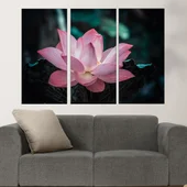 Розов лотус в езеро - картина пано за стена - Thumbnail 2