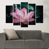 Розов лотус в езеро - картина пано за стена - Thumbnail 3