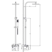 Тръбно окачване със смесител Елинор черен мат INTER CERAMIC - Thumbnail 3