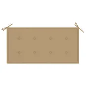 Възглавница за градинска пейка, бежова, 100x50х3 см - Thumbnail 3