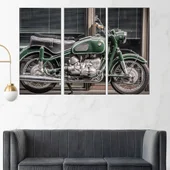 Античен мотоциклет BMW - картина пано за стена - Thumbnail 2