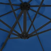 Градински чадър чупещо рамо и стоманен прът лазурносин 300 см - Thumbnail 2