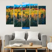 Пъстри дървета през есента - картина пано за стена - Thumbnail 3