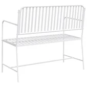 Пейка Бяла Метал 103.5 x 51.5 x 90 см Издръжлива Външна пейка - VL42008116 - Thumbnail 6