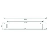 Поставка за хавлия Ава ICA 3424W INTER CERAMIC - Thumbnail 2