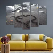 Сърце в пясъка - картина пано за стена - Thumbnail 3