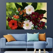 Букет от гербери и хризантеми - картина пано за стена - Thumbnail 1