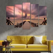 Дървен мост в морето - картина пано за стена - Thumbnail 3