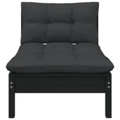 Градински комплект от 3 части, с антрацитени възглавници - Thumbnail 3