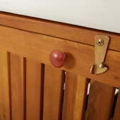 Пейка за съхранение с възглавница, 148 см, акация масив - VL316737 - Thumbnail 8