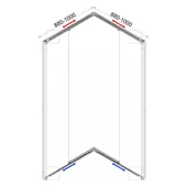 Регулируема душ кабина матирано стъкло ICS 788FC NANO INTER CERAMIC - Thumbnail 2