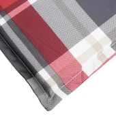 Шалте за шезлонг - червено каре - 186x58x4 см - Оксфорд плат - VL314171 - Thumbnail 8