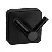 Двойна закачалка за баня Черен мат Quattro KAPITAN - Thumbnail 1