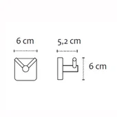 Двойна закачалка за баня Черен мат Quattro KAPITAN - Thumbnail 2