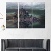 Замък върху малък остров - картина пано за стена - Thumbnail 2
