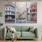 Акварел на Венеция - картина пано за стена - Thumbnail 2