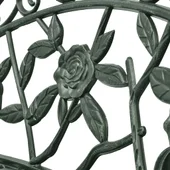 Градинска пейка, 100 см, лят алуминий, зелена - VL42166 - Thumbnail 3