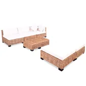 Комплект мека мебел, 18 части, естествен ратан - Thumbnail 2