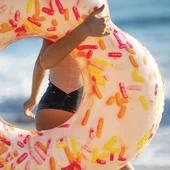Надуваем пояс Donut Heart Tube INTEX - Thumbnail 5