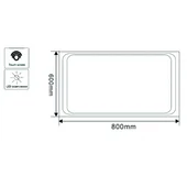 Огледалo за баня с LED осветление 60x80 см ICL 1594 INTER CERAMIC - Thumbnail 3