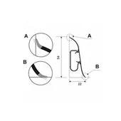 Перваз prexa 54 - h5 - орех - Thumbnail 2