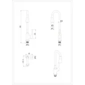 Смесител за кухня Havana Black изцяло черен мат INTER CERAMIC - Thumbnail 2