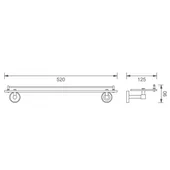 Стъклена лавица за баня Ава ICA 3491W INTER CERAMIC - Thumbnail 2