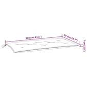 Възглавница за градинска пейка таупе 110x50x7 см оксфорд плат - VL361819 - Thumbnail 7