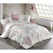 Двоен спален комплект 4 части 100% памук Флорални мотиви ZAMBAK - Thumbnail 1