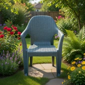 Градински стол PVC зелен Polo MEVSIM - Thumbnail 5