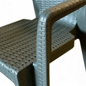 Градински стол PVC зелен Polo MEVSIM - Thumbnail 3