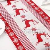 Коледен тишлайфер Еленчета червен 34х180 см - Thumbnail 5