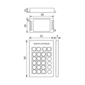 LED контролер RGB IR LED 72W VIVALUX - Thumbnail 2