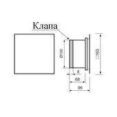 Вентилатор за баня ММ-P 100/169, квадрат с клапа 06, фолио злато - Thumbnail 2