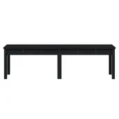 2-местна градинска пейка, черна, 159,5x44x45 см, бор масив - VL824015 - Thumbnail 4