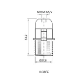 Фасунга полурезбована бяла VIVALUX - Thumbnail 2