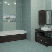 Фаянс 20х50 см Виола зелен 5724 KAI - Thumbnail 2