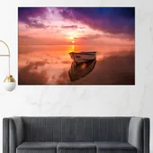 Изгрев и лодка - картина пано за стена - Thumbnail 1