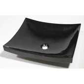 Мивка за баня Washbasin SC Black 40x46x14 см AKROLITHOS - Thumbnail 1